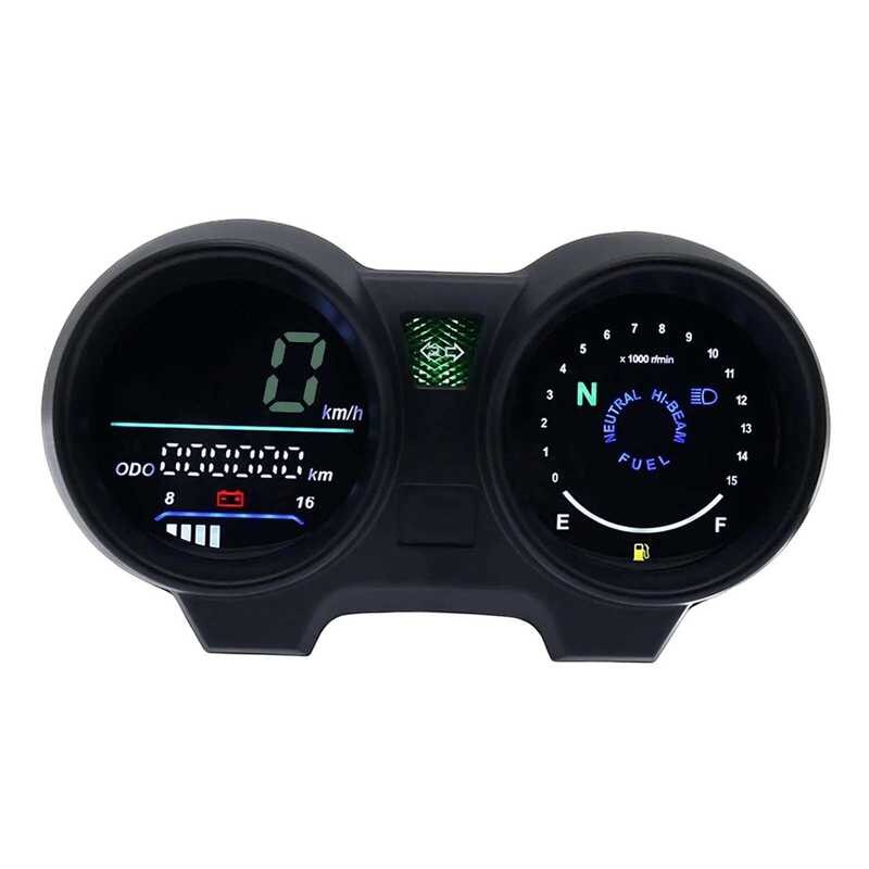 Plastic 30 Motorbike LED Digital Dashboard Electronic Speedometer ...