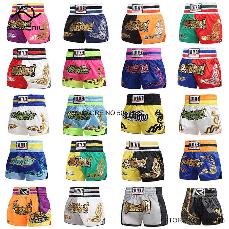 Muay Thai Boxing Shorts Satin Polyester Cage Fighting Grappling ...