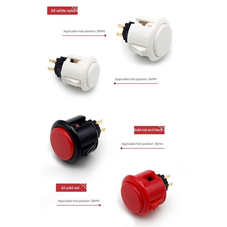 QANBA sanwa 30mm/24mm card button arcade joystick accessories Buttons ...