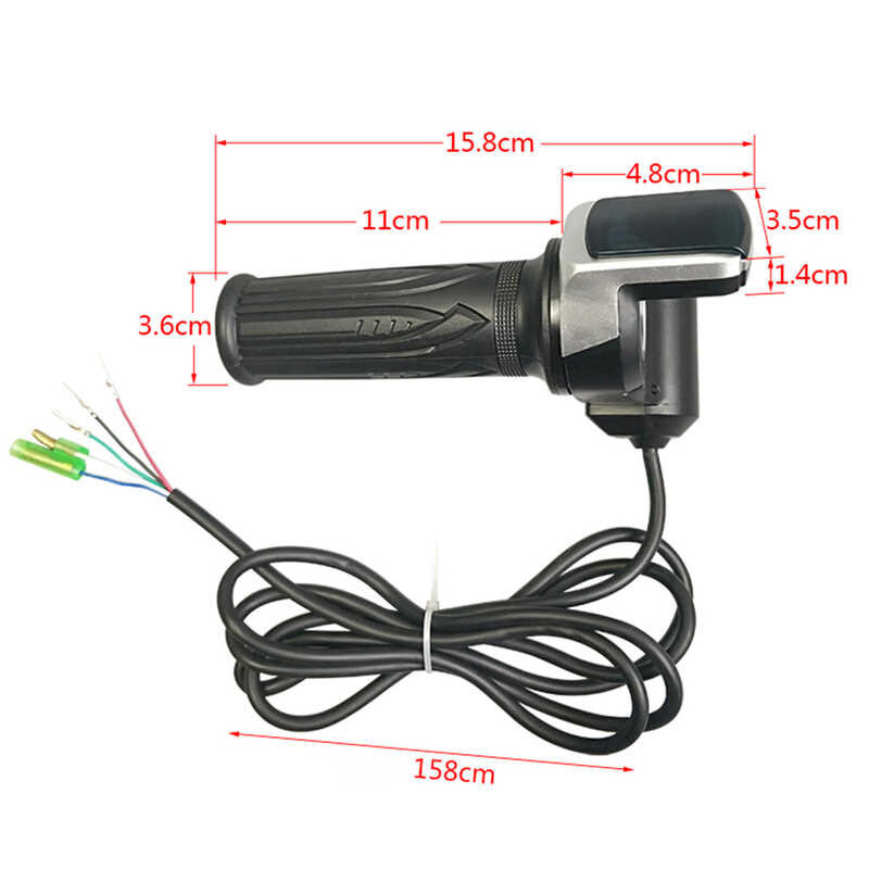 Gasgriff-Set Für 36V/48V/60V E-Roller – Inkl. Schlüsselschloss & Betriebsanzeige, Metall+Kunststoff