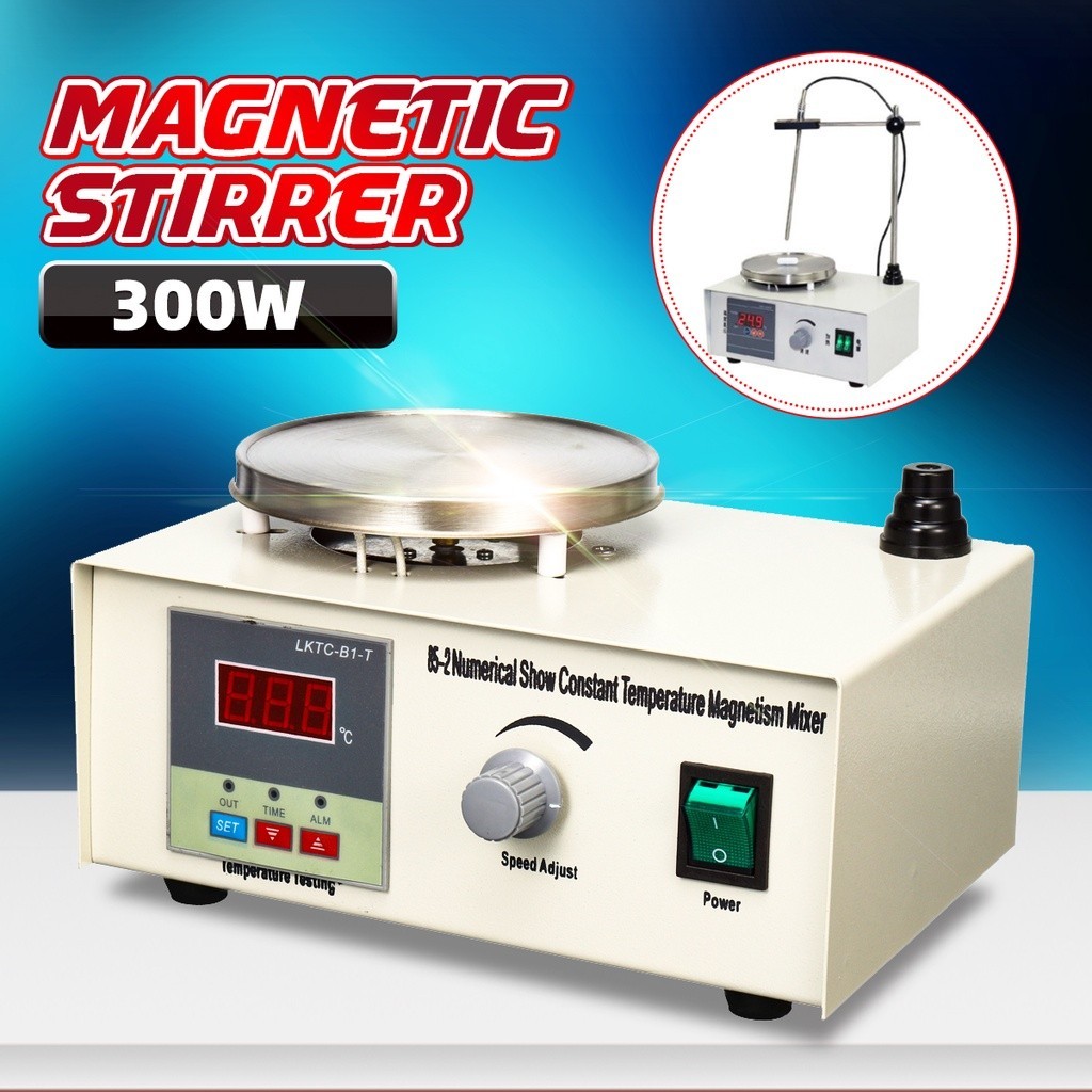 220V Lab Heating Dual Control Mixer Magnetic Stirrer Hot Plate Magnetic Stirrer No Noise LED