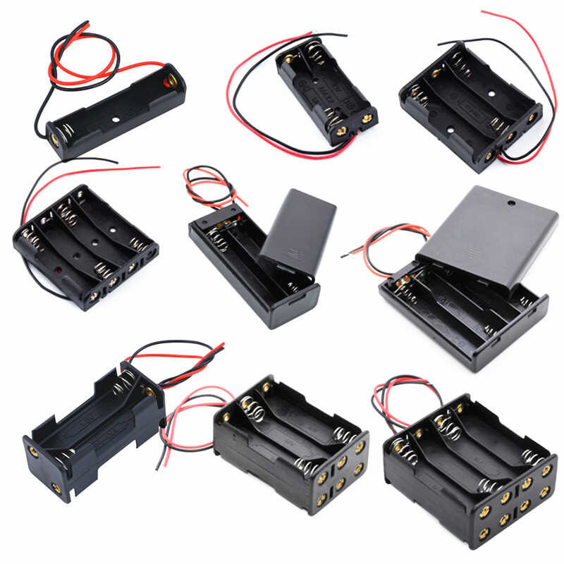 battery box 1/2/3/4/6/8 AAA 7th with cover, switch and parallel wiring ...