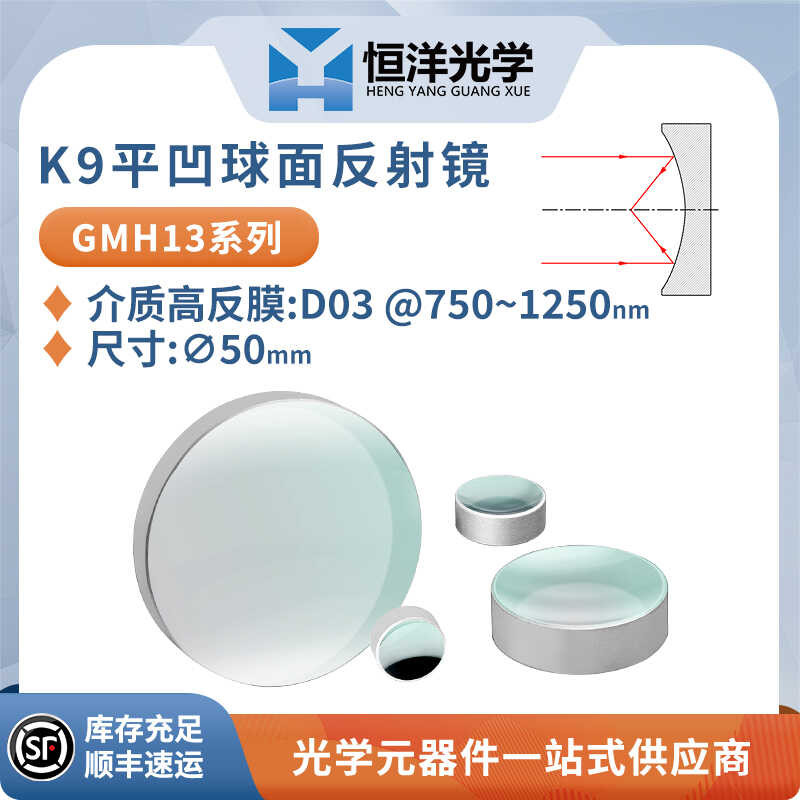 GMH13-K9 flat concave spherical dielectric film high reflection mirror ...