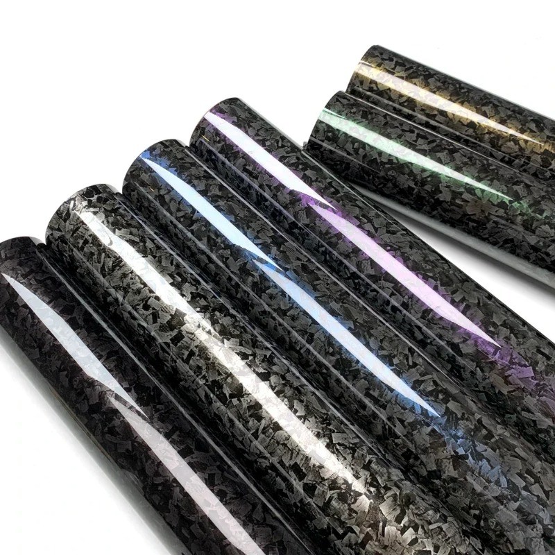 Car Sticker Glossy Forged Carbon Fiber Vinyl Film Foil Self Adhesive ...