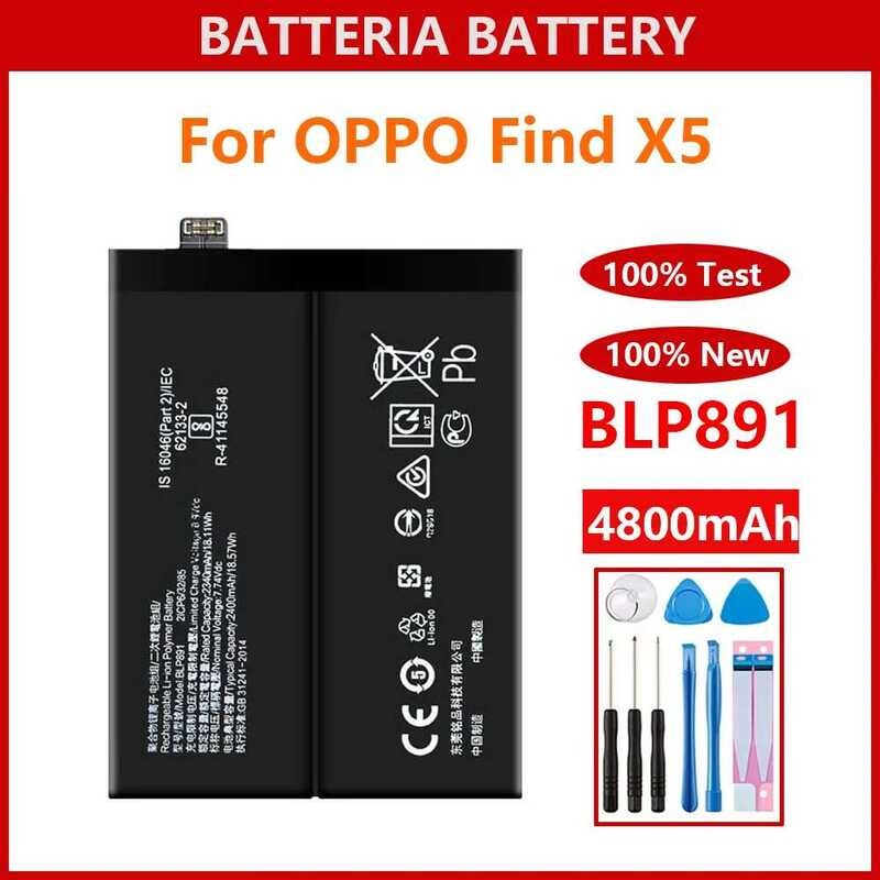 Batteria Di Ricambio BLP891 Per Oppo Find X5 (PFFM10, CPH2307) Con Set Di Attrezzi