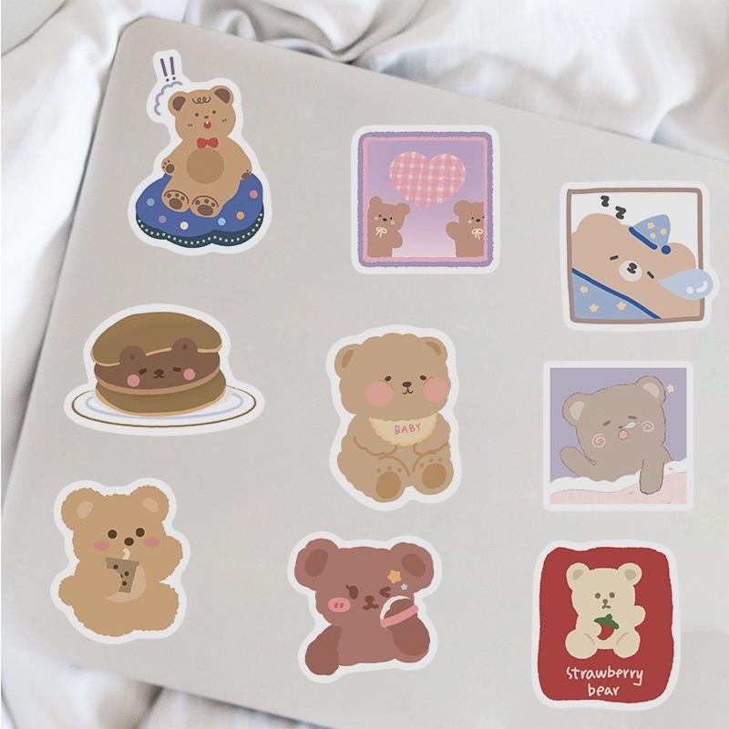 100pcs Cute Cartoon Korean Bear Stickers for Kids Scrapbooking,Lovely ...