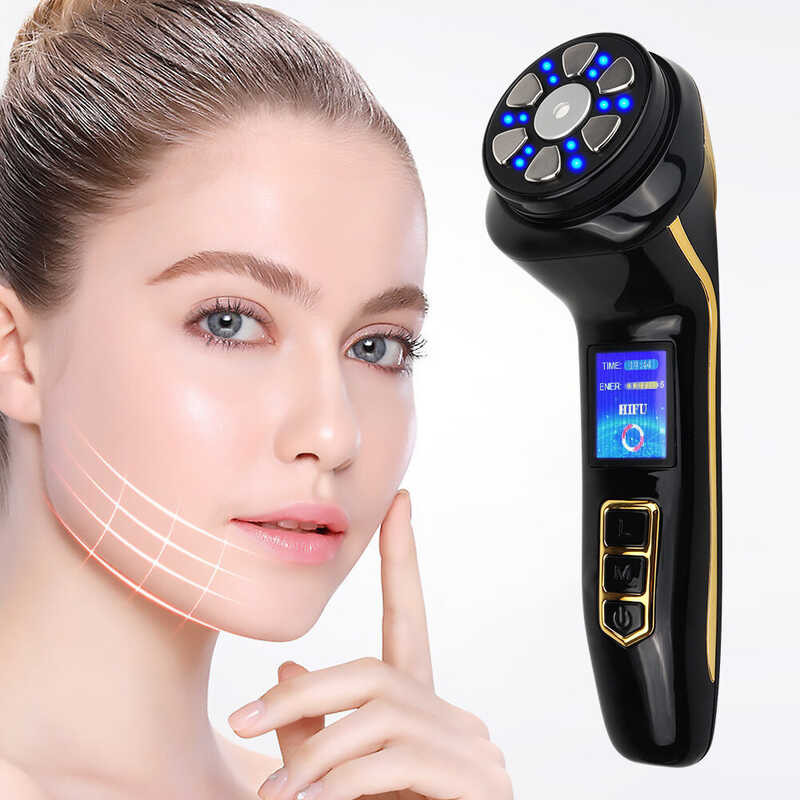 Pinakabagong Mga In Mini Hifu Hine Rd Generation Ems Rf Pulse Warm Up Facial Massager For