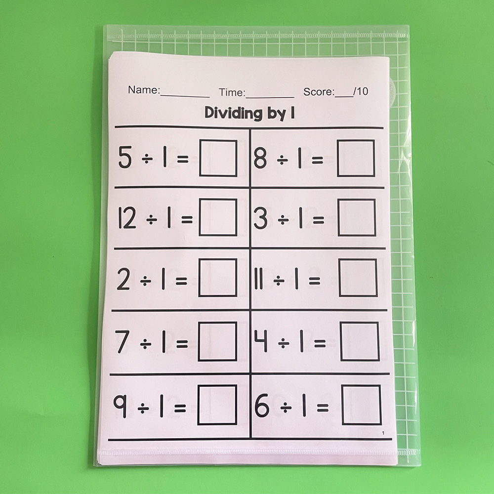 Multiplication Division Math Workbook for Kids Children Homeschool ...