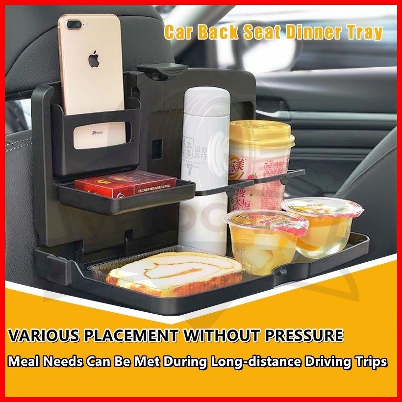 Multifuntional Car Dinner Table Rear Seat Storage Folding Table Drink Computer Desk Tray Holder Shopee Philippines