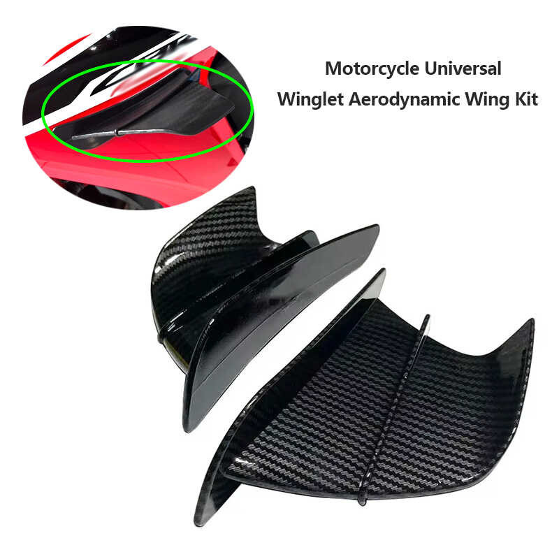 Ailerons Latéraux Aérodynamiques Pour Moto - Compatible Yamaha R1/R6/R25, Kawasaki Ninja H2/H2R - Style 7, Adhésif 3M