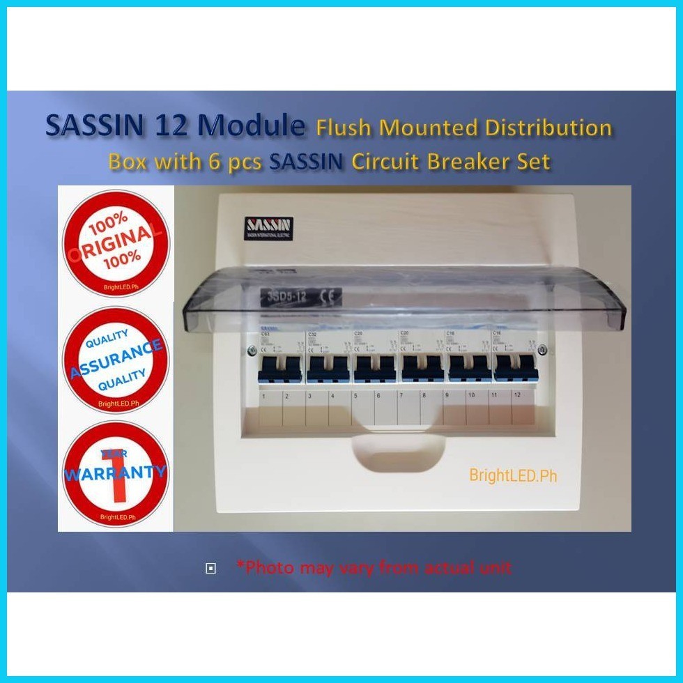 ☪ Electrical Panel Board / SASSIN 12 Module Distribution Box Set with 6