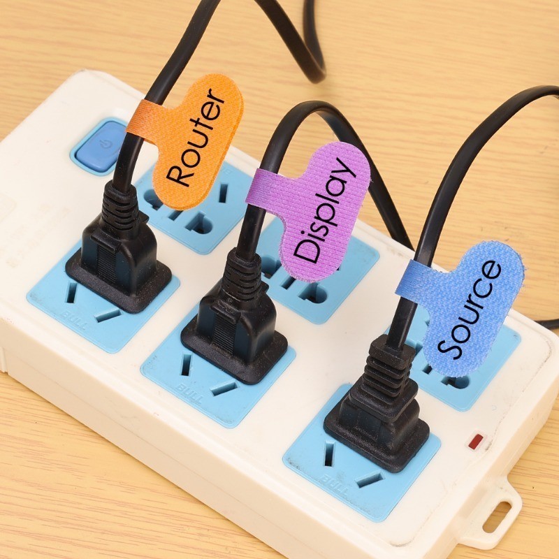 10/20/30Pcs Reusable Cable Labels - Self Adhesive Cable Wire Label Tags ...