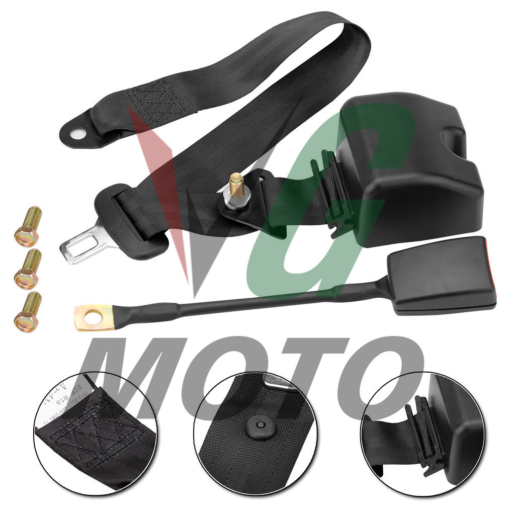 2pcs Universal Adjustable Retractable Seat Belt 3 Point Car Truck Front ...