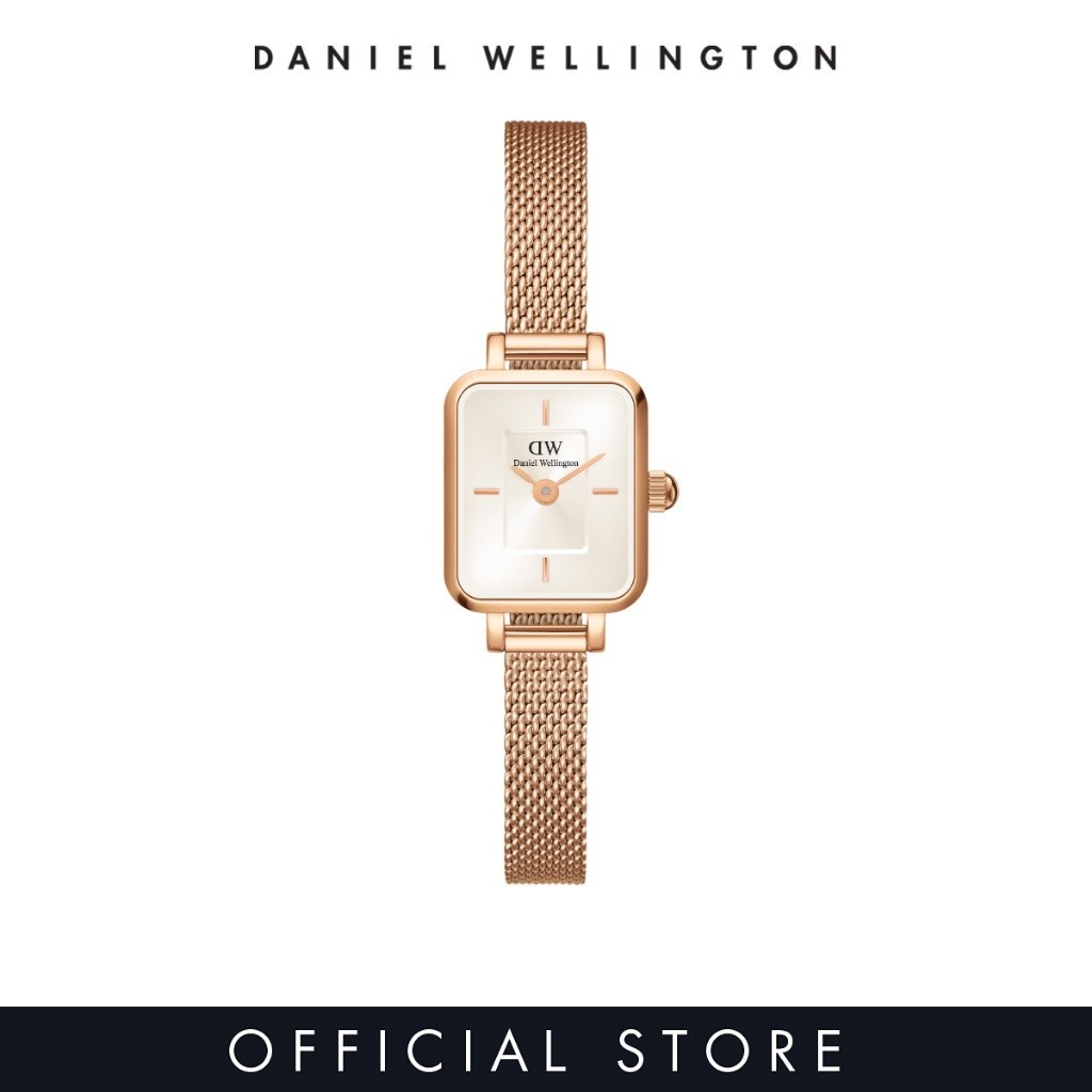 2 Years Warranty Daniel Wellington Quadro Mini Rose gold Gold Champagne 15.4x18.2mm Watch f