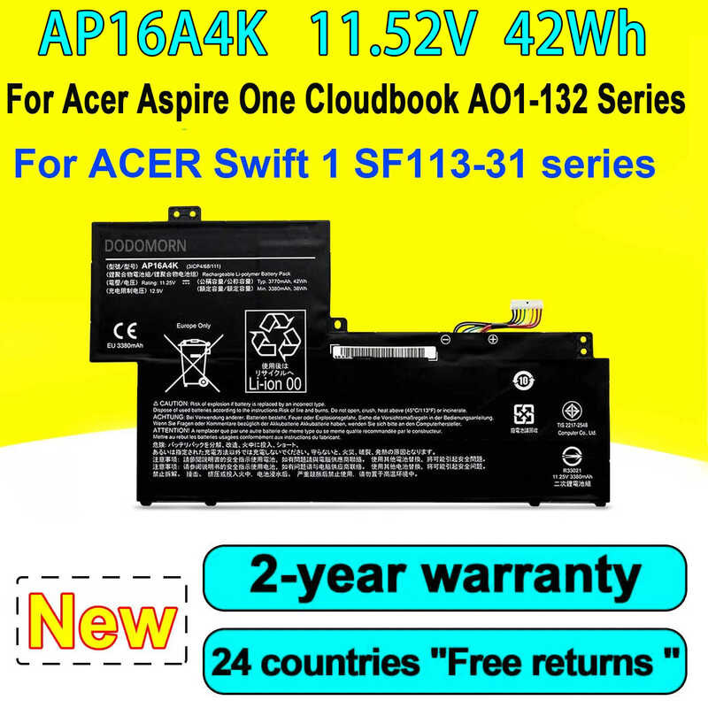 Bagong Ap16a4k 3Icp4/68/111 Laptop Battery For ACER Swift 1 Sf113-31 ...