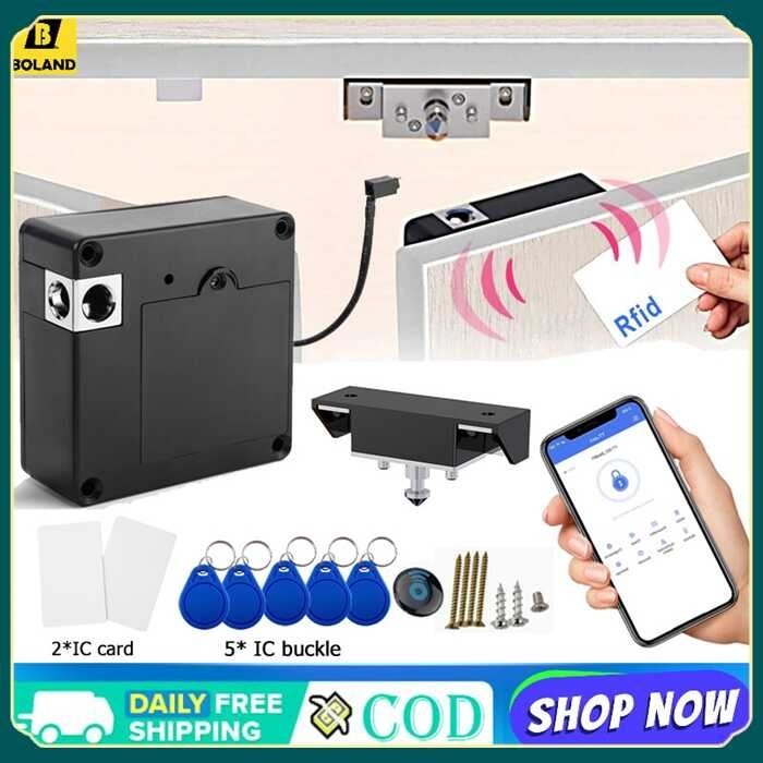 Electronic Keyless Invisible IC Ttlock App Unlock Smart Wood Door Lock ...