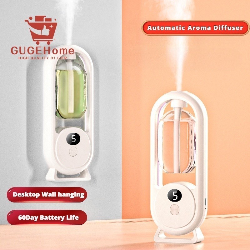 ☪ Aroma Diffuser Digital Display Rechargeable Automatic Scent Diffuser ...