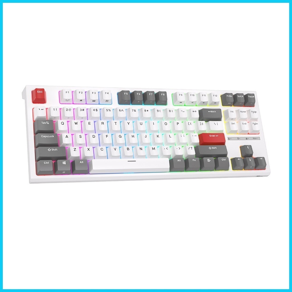 ๑ ☫ RK R87 RK Royal Kludge 87 Key Wired RGB 80% HotSwap USB TO C ...