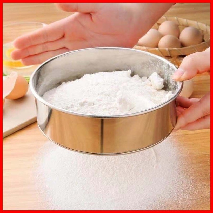 Flour Mesh Sifter Sieve Handheld Icing Sugar Shaker Strainer Sieve Tool ...