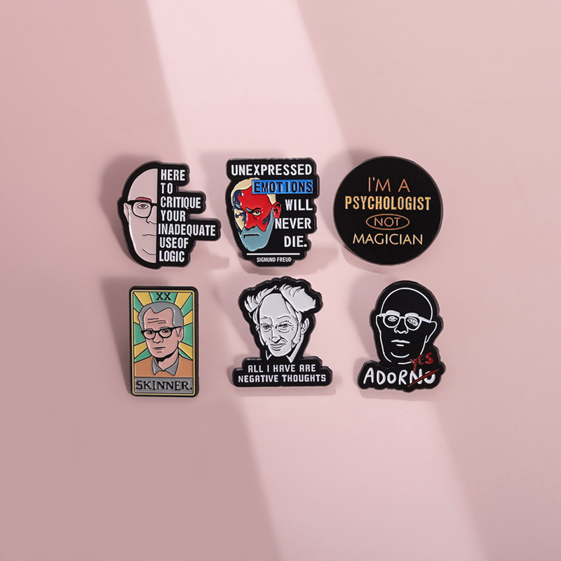 11 Styles Celebrity Quotes Enamel Brooch Famous Philosopher ...
