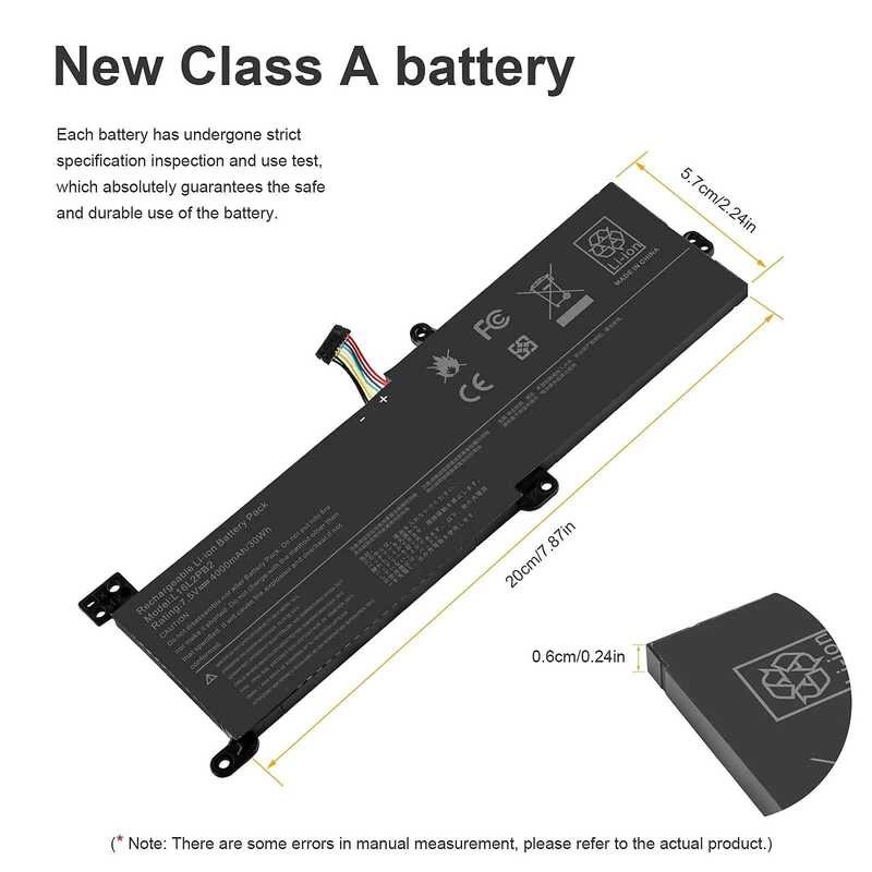 Batterie Portable V14 V15 V320 Batterie BLESYS 37Wh Pour Lenovo IdeaPad 320 330 S145 V14 V15 - Compatible L16L2PB2 7.7V BLESYS L16L2PB2