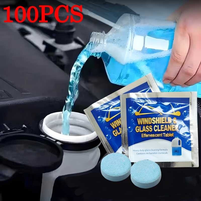 Windshield Washer Fluid Concentrated Tablets Solid Effervescent Wiper