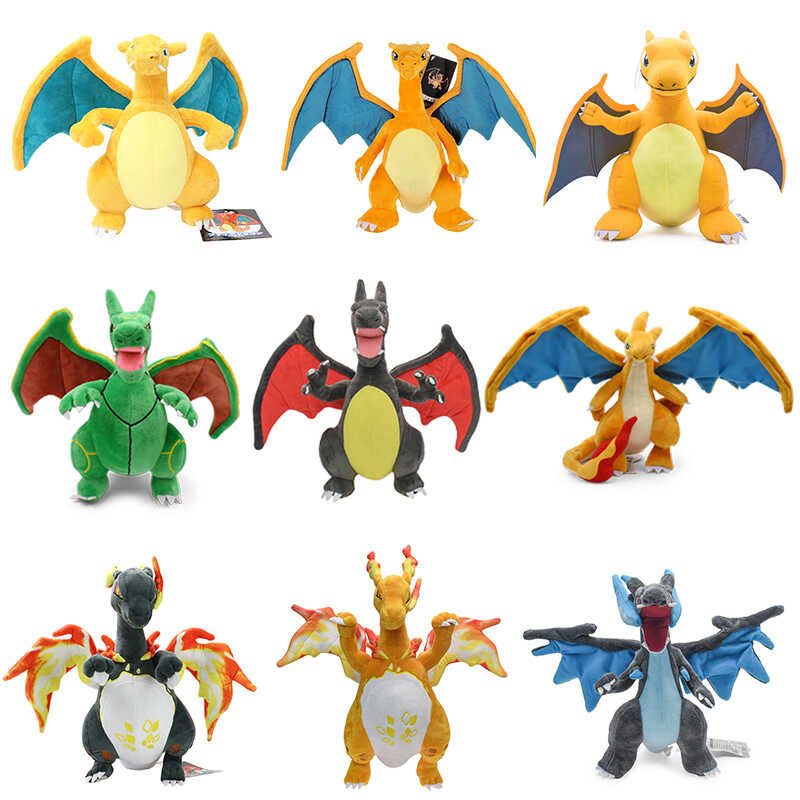 9 Styles Shiny Plush Toys Gigantamax Mega Rayquaza Fuse Charizard X&Y ...