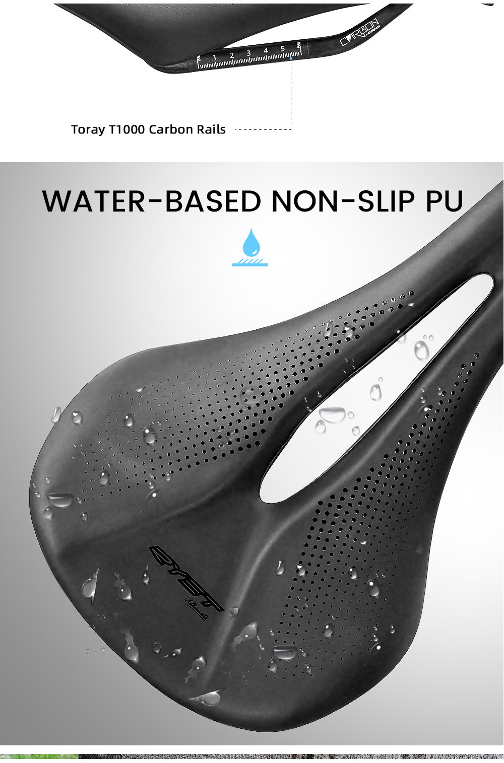 RYET 3D Printed Bike Carbon Saddle 140mm 143mm Super Light Road MTB