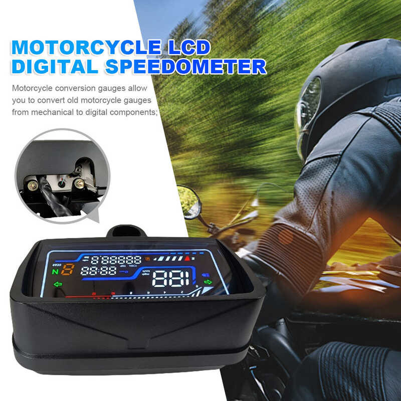 LCD Gauge Instrument Display Digital Odometer Tachometer Na May Clock ...