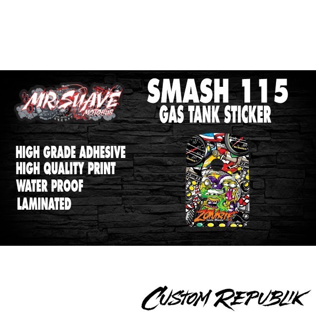 Smash 115 Gas Tank Sticker (Zombie Minion) | Shopee Philippines