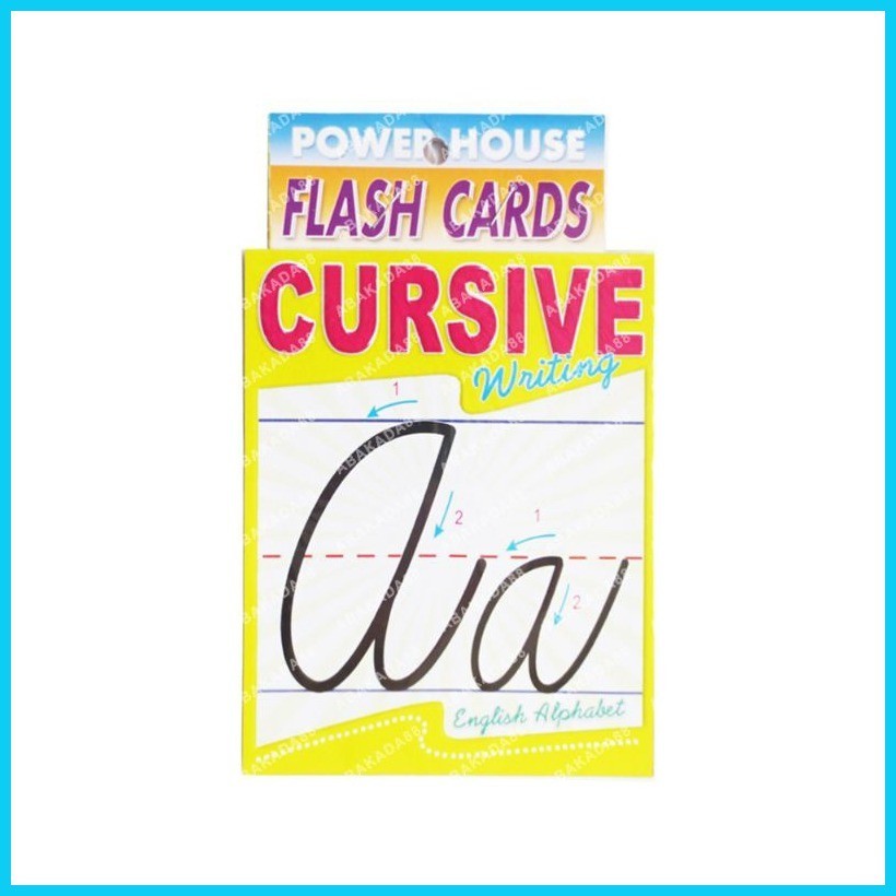 Cursive Writing English Alphabet Educational Flash Cards Small Size For ...