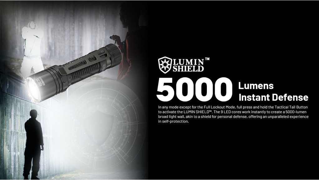 NITECORE EDC35 5000 Lumens LED Rechargeable White Light EDC Flashlight ...