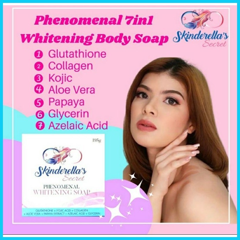 SKINDERELLA'S SECRET PHENOMENAL WHITENING SOAP GLUTATHIONE COLLAGEN ...