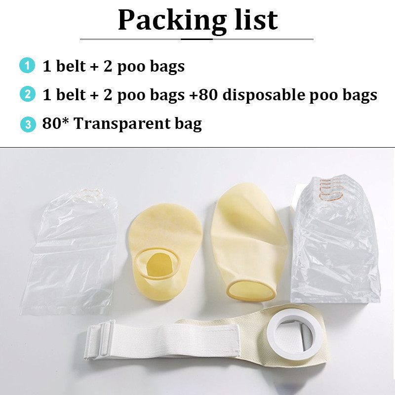 Latex False Anal Toilet Clear Ostomy Bag Colostomy Belt Latex Ostomy ...