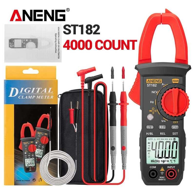3 St182 Pliers Ammeter Amperometric Clamp Meter Professional Digital ...