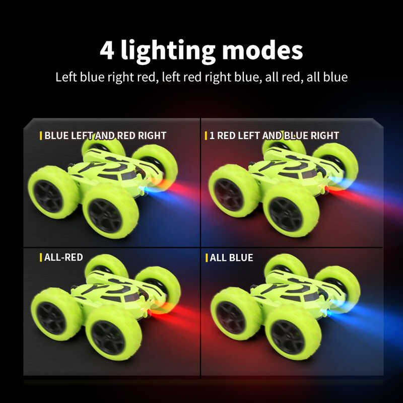 Double RC Stunt Sided Flip 2.4Ghz Remote Control 360 Degree Rotation ...