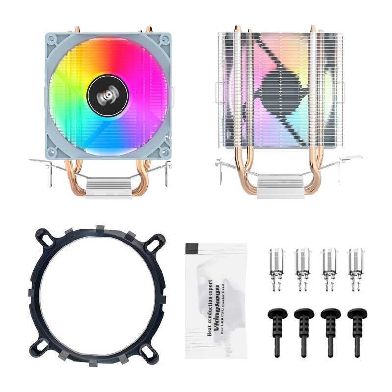 Aigo CPU Cooler 2 4 6 Tubi Di Calore PC Radiatore Di Raffreddamento 3PIN PWM Silenzioso Rgb Ventola Per Intel 1700 1150 1155 1156 1851 AM2/AM3/AM4 AMD - Foto 11