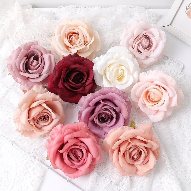 10CM Duty Rose Artificial Flower Simulation Flowers Wedding Decoration ...