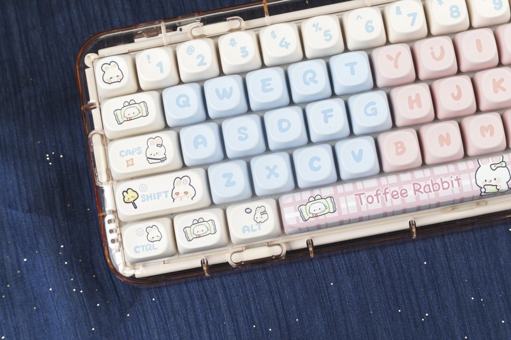 【PH STOCK】Toffee Keycap PBT Sublimation MOA Profile 139 Keys Pink ...