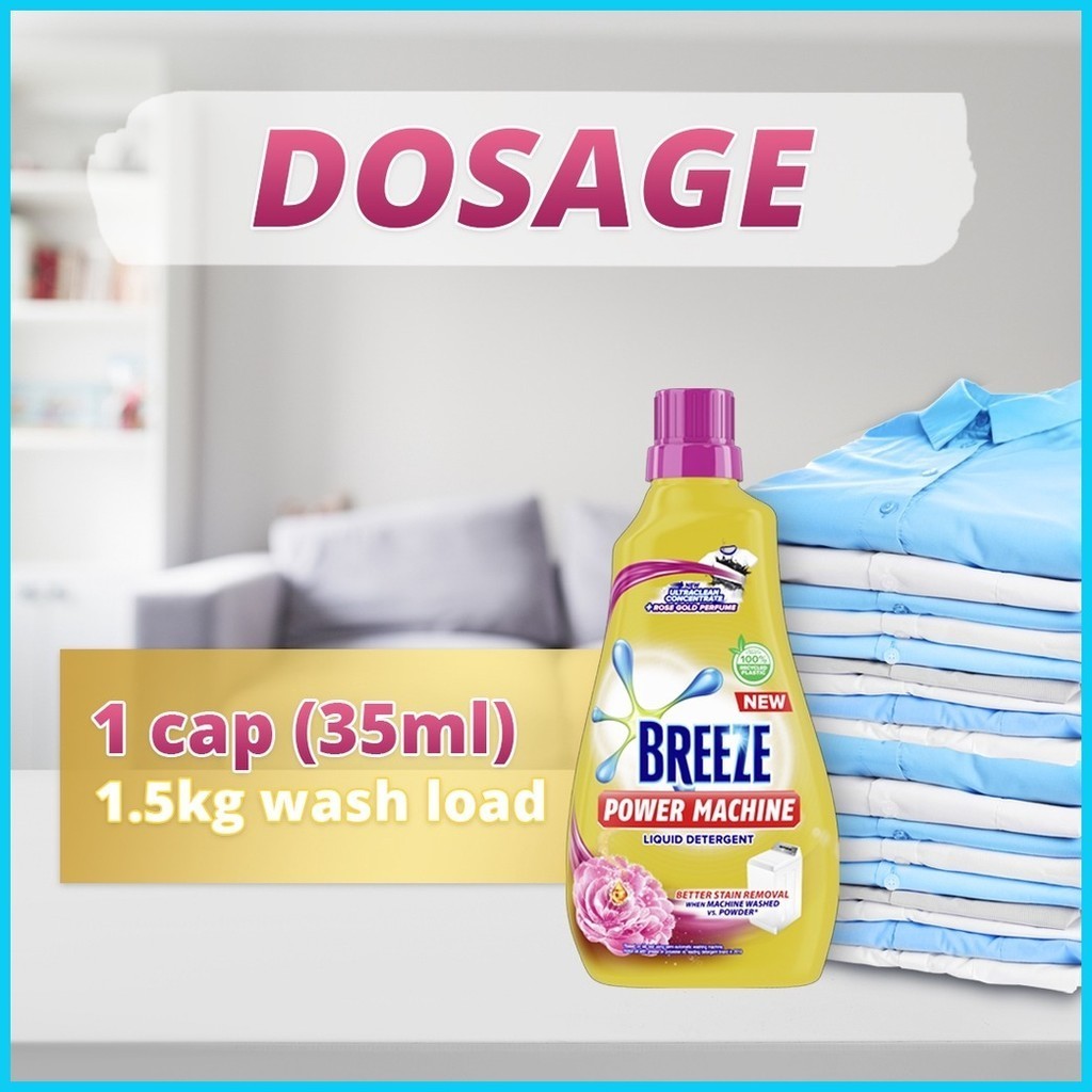 ⭐ Breeze Laundry Liquid Detergent Power Machine with Rose Gold Perfume ...