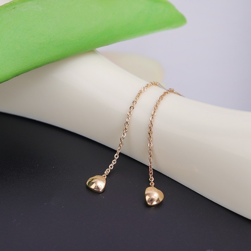 Heart Long Wire Tassel Thread Chain Jewelry Accessories Straight