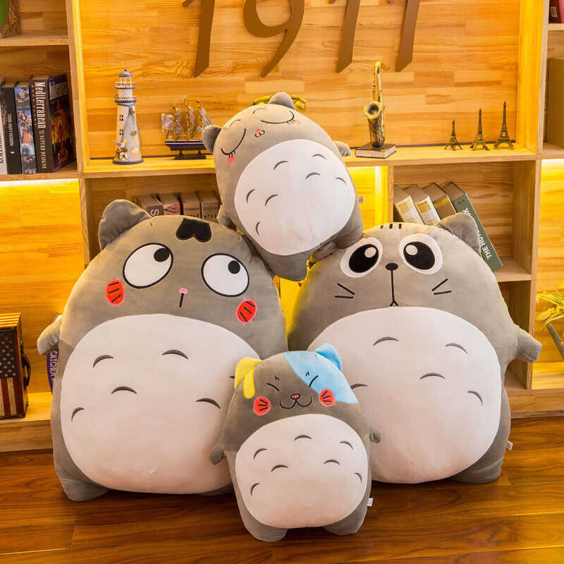 Cute Soft Multi-Size Cartoon Totoro Plush Doll Stuffed Toy Sleeping Hug ...