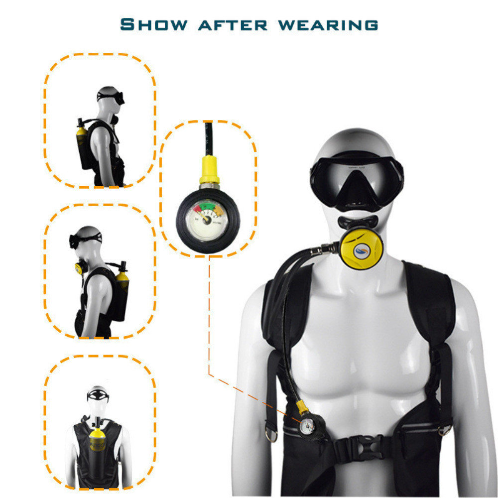2L Diving Oxygen Tank Portable Snorkeling Oxygen Cylinder Outdoor ...