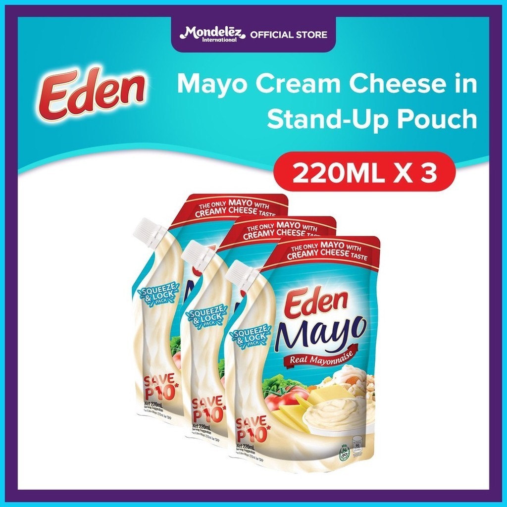 Eden Mayo Pouch - Real Mayonnaise with Cream Cheese Flavor 220ml Rich ...