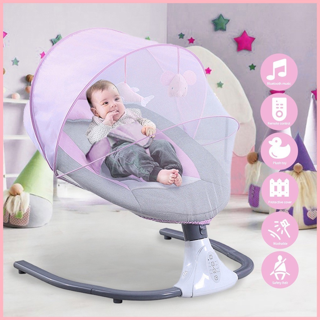 Baby Rocker Swing Chair Height Adjustment Electric Rocking for NewBorn Baby Baby Rocking Chair Shopee Philippines