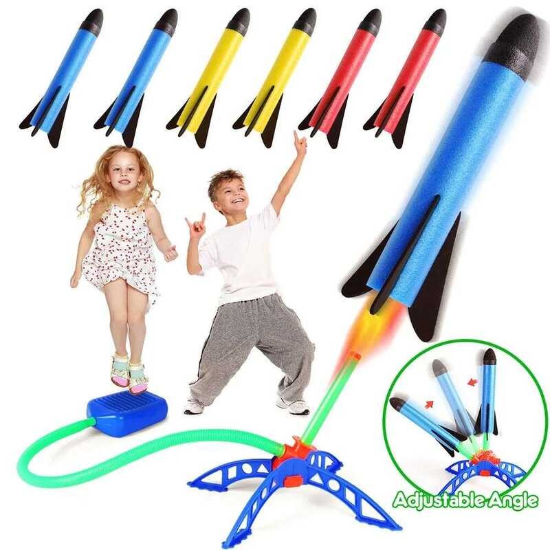 Kids Outdoor Rocket Foot Pump Outdoor Air Pressing Soaring Rocket Suit ...
