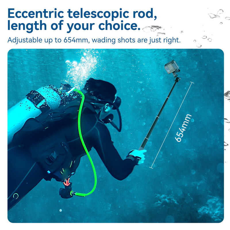 Goods \65288; Spot IN Waterproof Divng 360° Rotation Ball Head Selfie ...