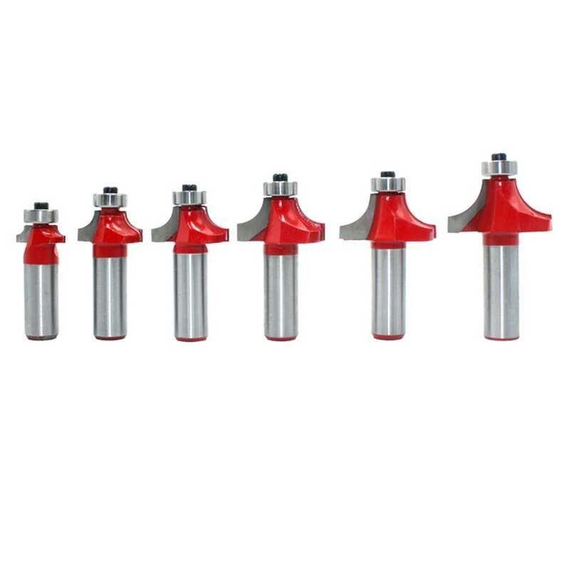 Fillet Set 6-Piece Woodworking Milling Cutter Slotting R Chamfering ...