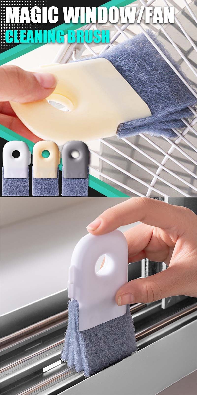 4-Layer Window Groove Gap Cleaner - Dust Removal Wipe Cloth ...