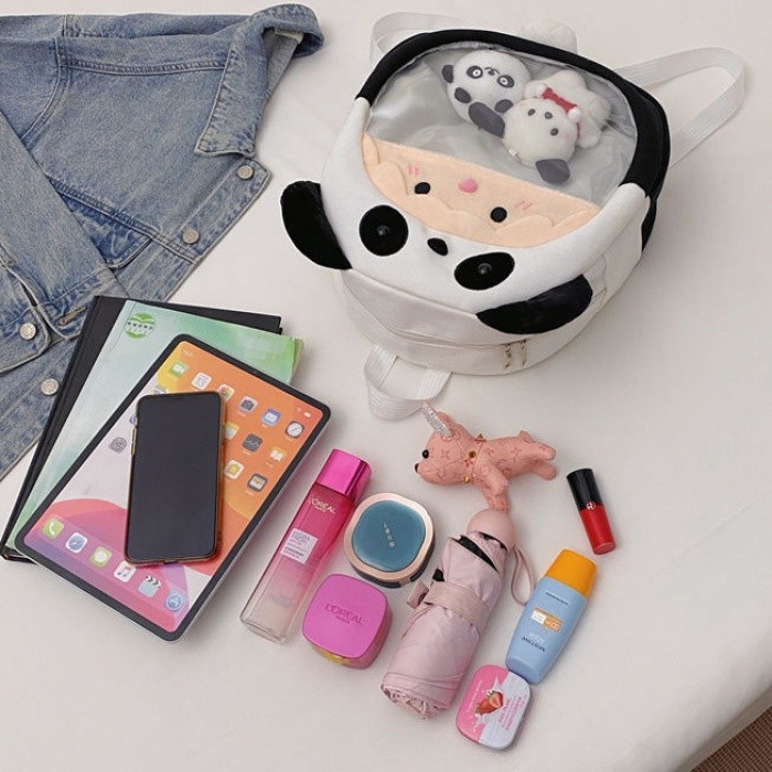 Cartoon Cute Love Bear Cartoon Backpack Large Capacity Panda Backpack ...